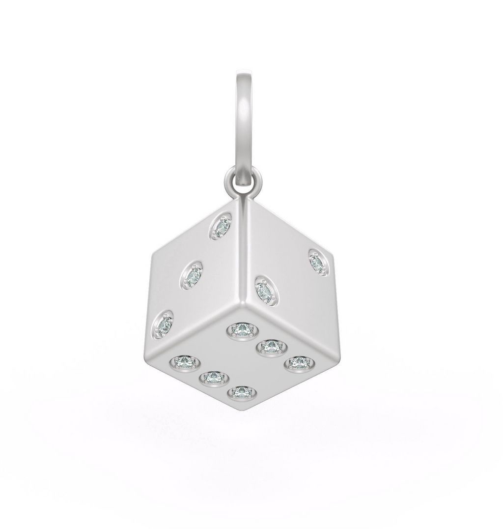 Diamond dice pendant