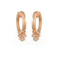 Dewdrop diamond hoops earrings in 18ct rose gold