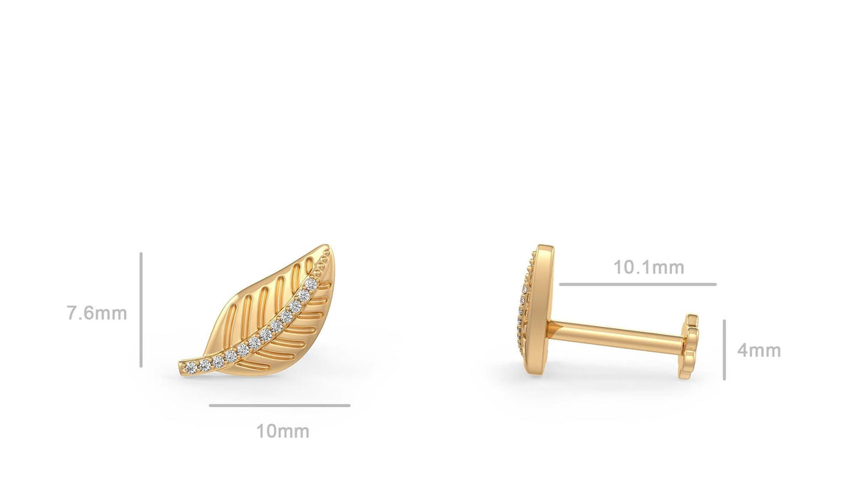 Luxury diamond leaf nose jewellery in 18ct white gold