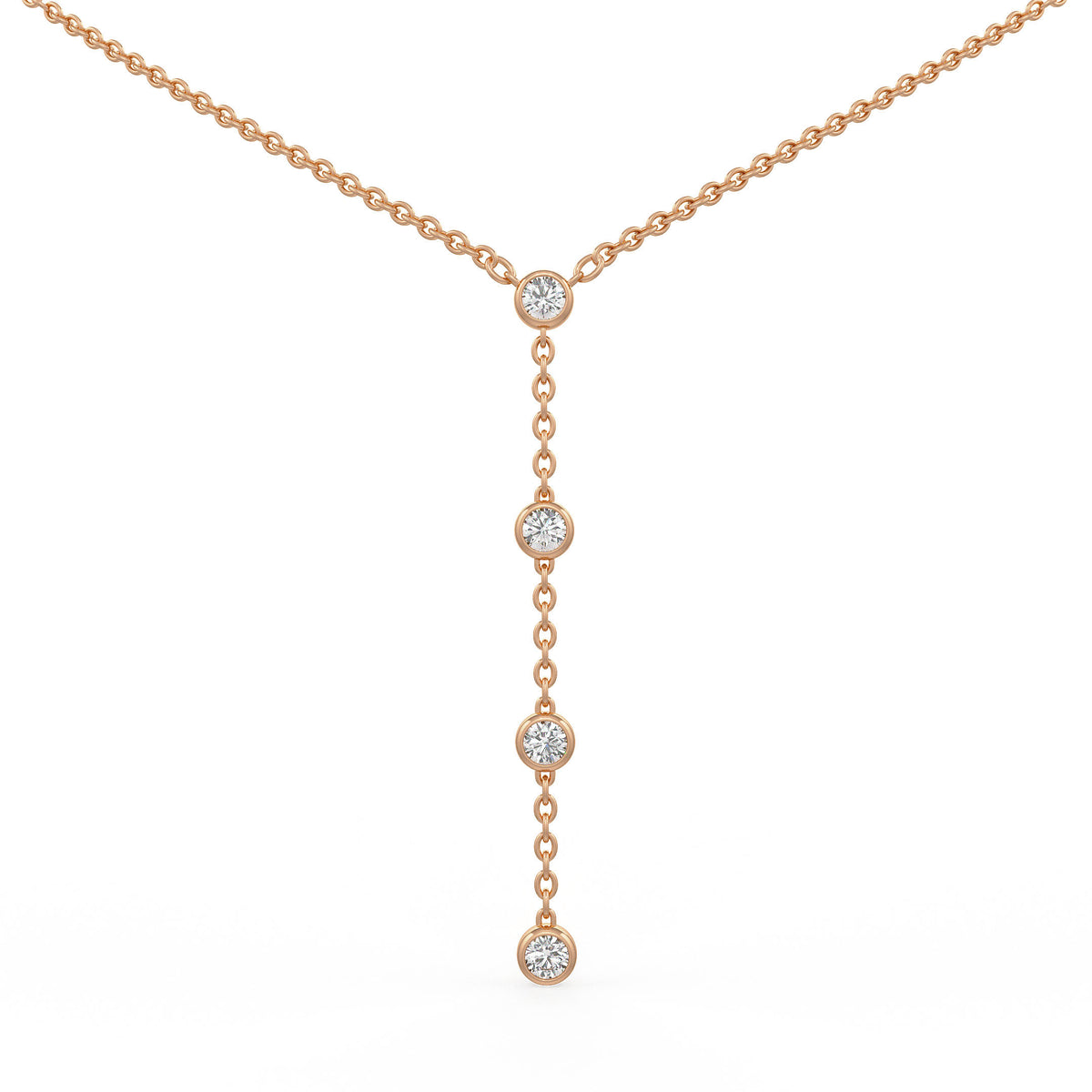 Beauté rosée : Collier sautoir à pétales de diamant