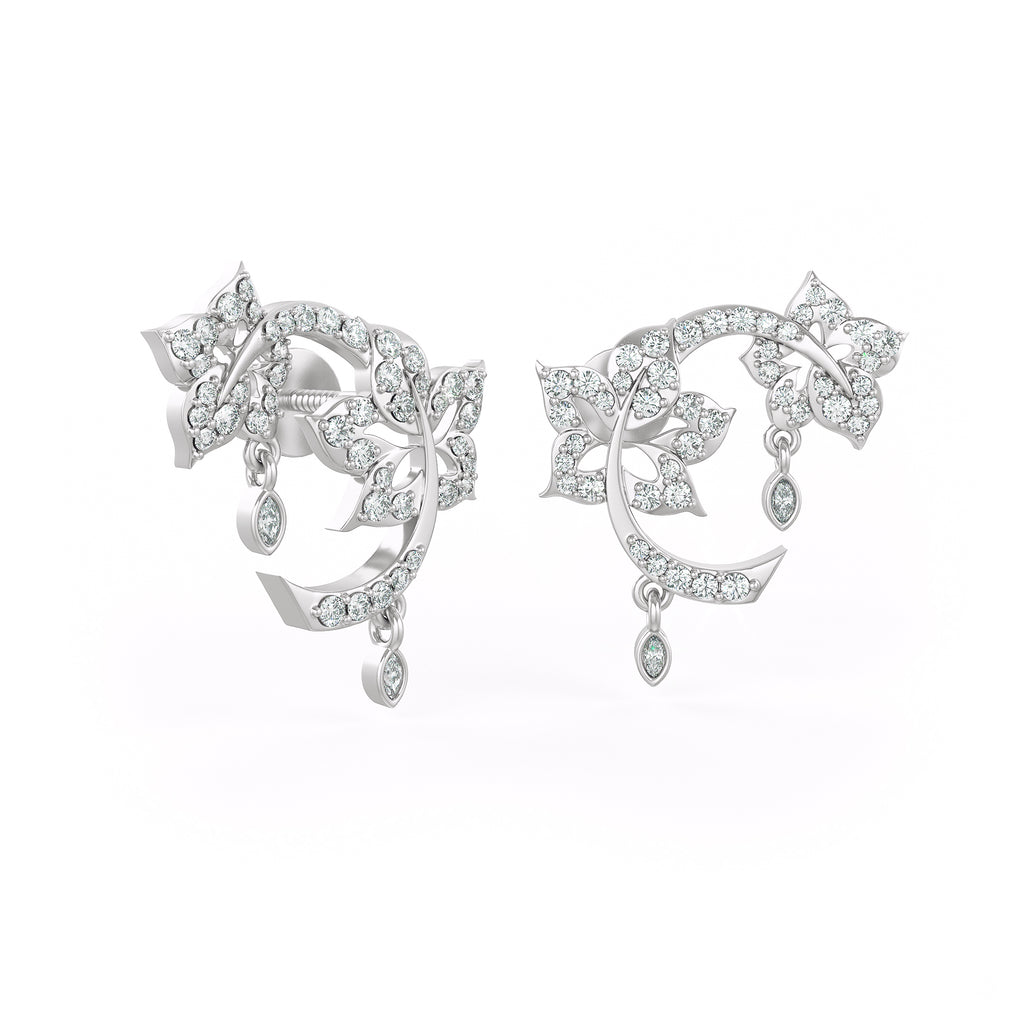 0.52ct Diamond Flower Stud Earrings