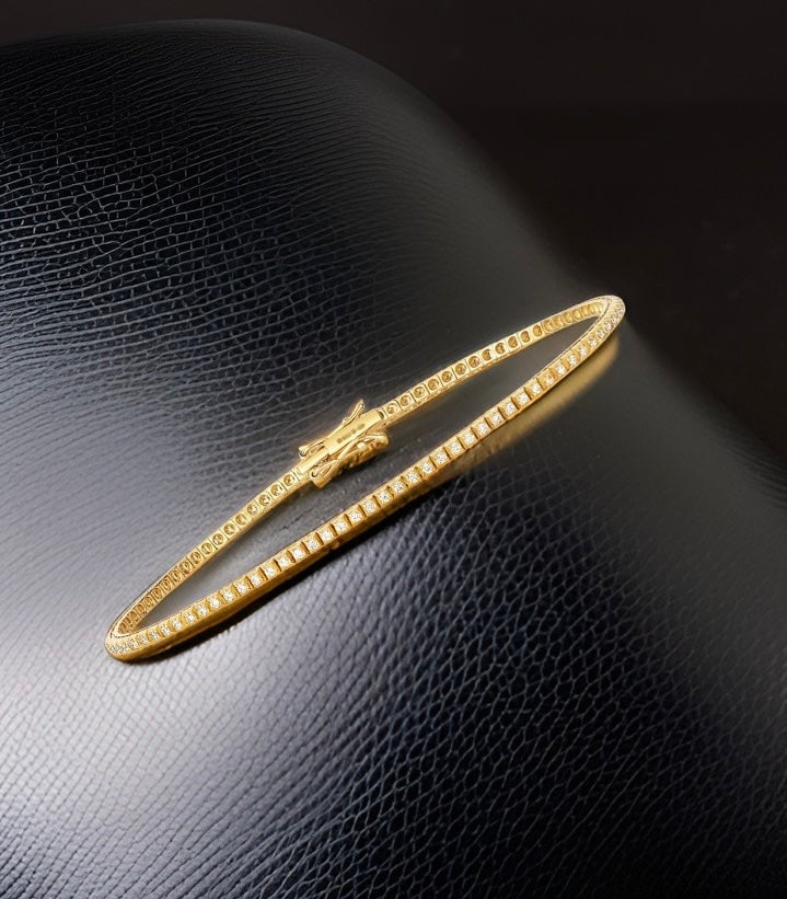 18ct yellow gold diamond bracelet