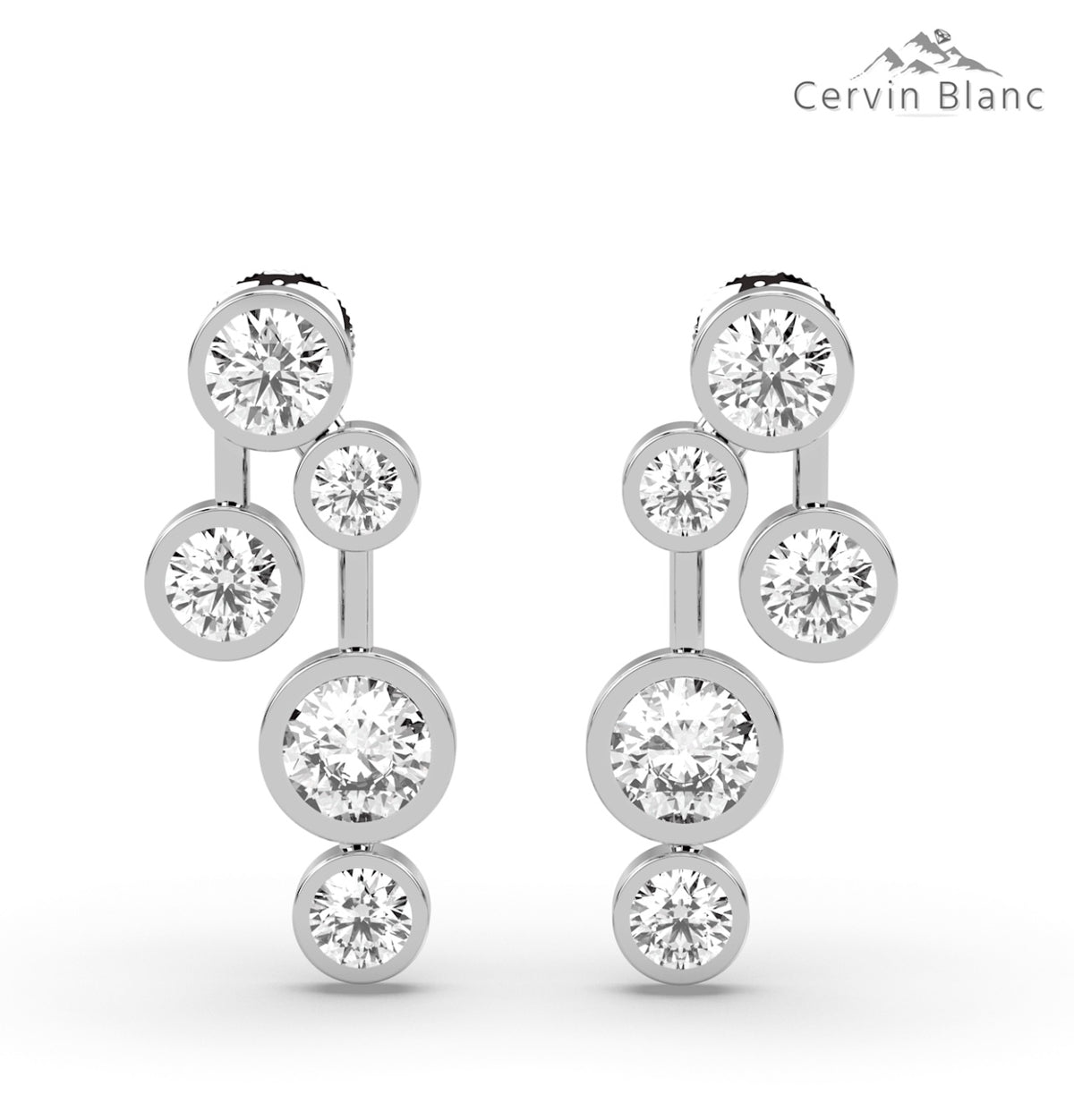 1.50ct Diamond Bubble Earrings White Gold
