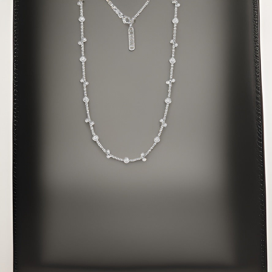 Collier « DIAMOND Bubble By The Yard » en or blanc 18 carats