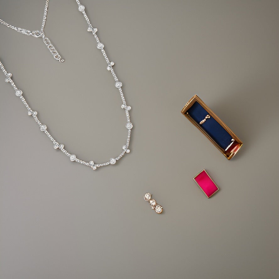 Collier « DIAMOND Bubble By The Yard » en or blanc 18 carats