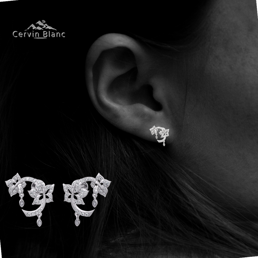 0.52ct Diamond Flower Stud Earrings
