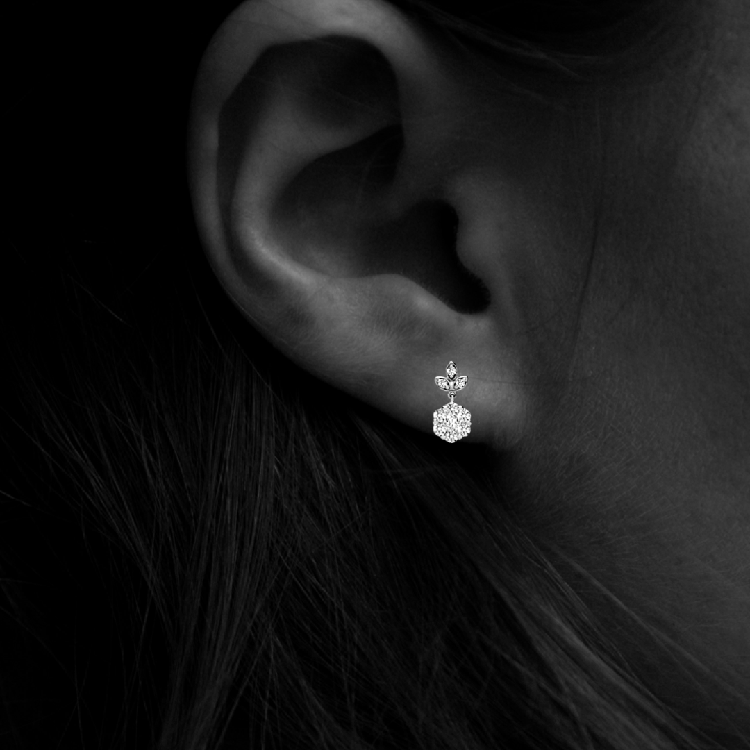 0.65ct Daisy Diamond Drop Earrings