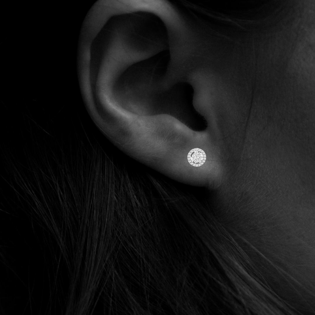 0.65ct Diamond Cluster Earrings