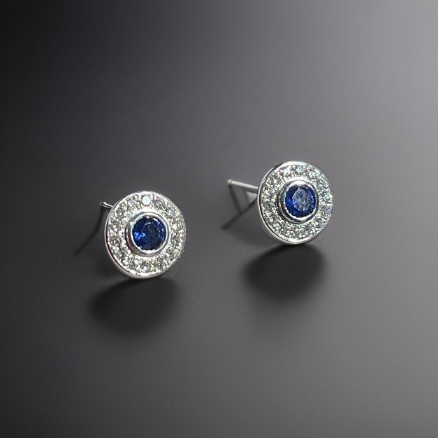 Saphir-Diamant-Ohrringe aus 18 Karat Weißgold von Türler Schmuck und Uhren