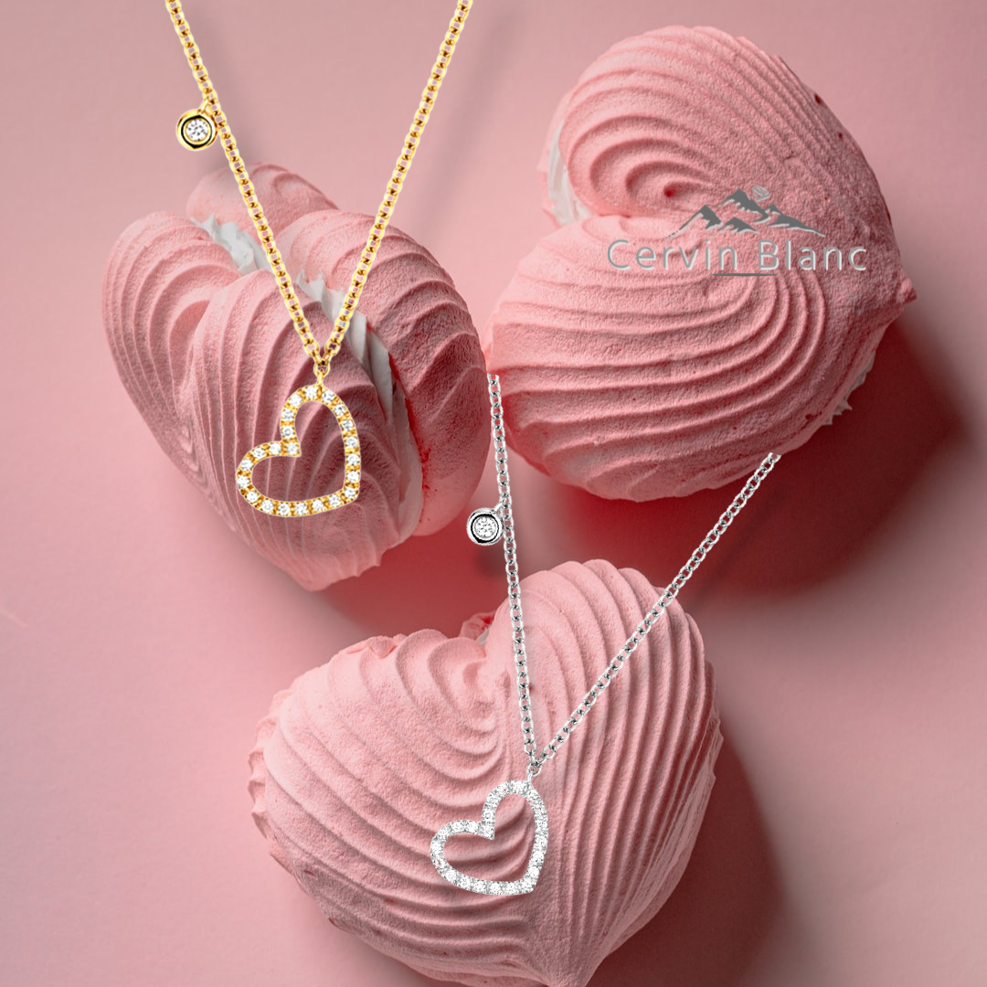 18ct Yellow gold diamond Heart necklace 0.25ct