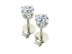 18ct gold earrings, 1ct diamond earrings, solitaire diamond earrings, hidden halo earrings, statement earrings, high-quality jewelry, durable earrings, versatile earrings, formal earrings, casual earrings, perfect gift