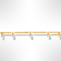 18ct Yellow Gold Diamond Anklet 0.40ct 9 inch