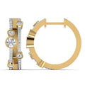  Orecchini a cerchio con diamanti a bolle da 0,70 ct in oro giallo