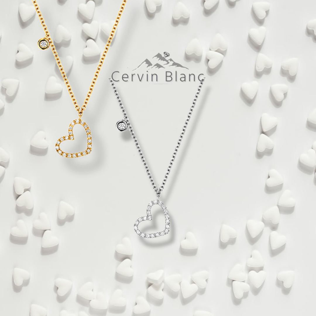 18ct Yellow gold diamond Heart necklace 0.25ct