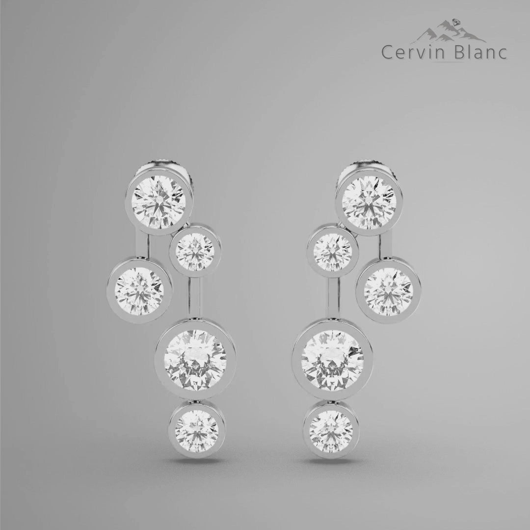 1.50ct Diamond Bubble Earrings White Gold