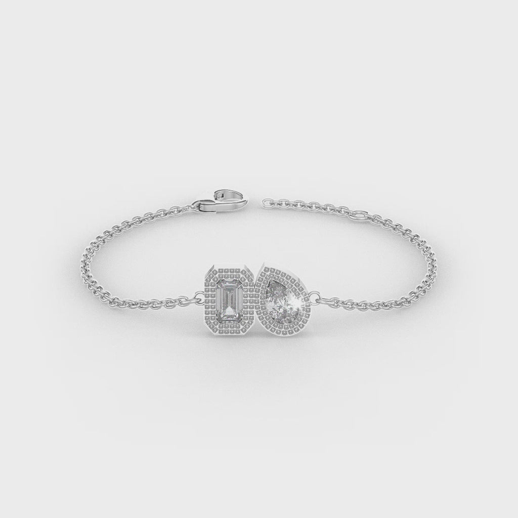 Toi Et Moi Diamond Bracelet 0.40ct in 18ct White Gold