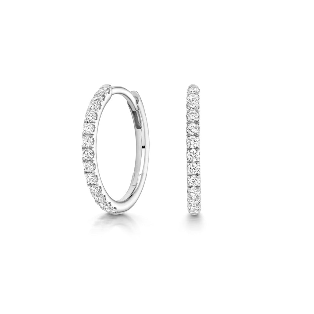 0.30ct LAB DIAMOND Eternity HOOPS Earrings IN SILVER 15mm