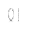 0.30ct LAB DIAMOND Eternity HOOPS Earrings IN SILVER 15mm