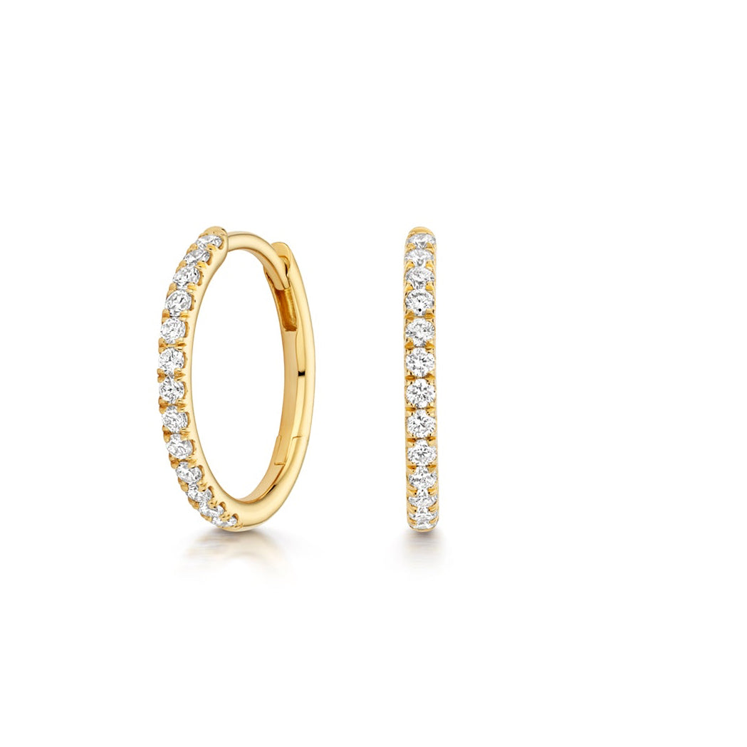 0.30ct lab grown diamond eternity hoop earrings