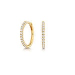 Elegant 15mm lab diamond hoop earrings with sparkling eternity design