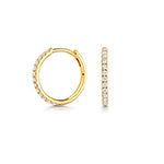0.30ct 15mm Brilliant Lab Diamond Hoop Earrings in Gold-Plated Silver