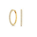 Lab grown diamond hoop earrings