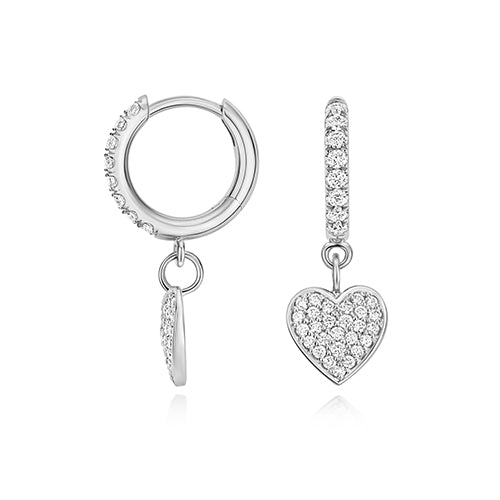 0.50ct GH/SI lab grown diamond heart earrings