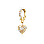 Lab diamond heart huggies with GH SI quality diamonds
