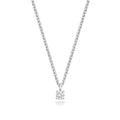0.15ct Elegant Round Lab Diamond Solitaire Necklace in Silver