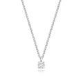 0.20ct Round Lab Diamond Solitaire Necklace in Silver 2.2g