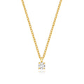 0.20ct Round Lab Diamond Pendant Necklace in Gold-Plated Silver