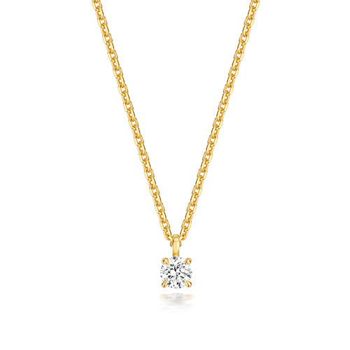0.20ct Lab Grown Diamond Necklace in Gold Plated Silver