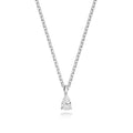 0.20ct Pear-Cut Lab Diamond Solitaire Necklace in 925 Sterling Silver