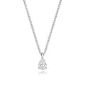 0.35ct Pear-Cut Lab Diamond Solitaire Necklace in 925 Sterling Silver