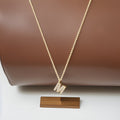 Cervin Blanc DIAMOND INITIAL M NECKLACE IN 18CT GOLD