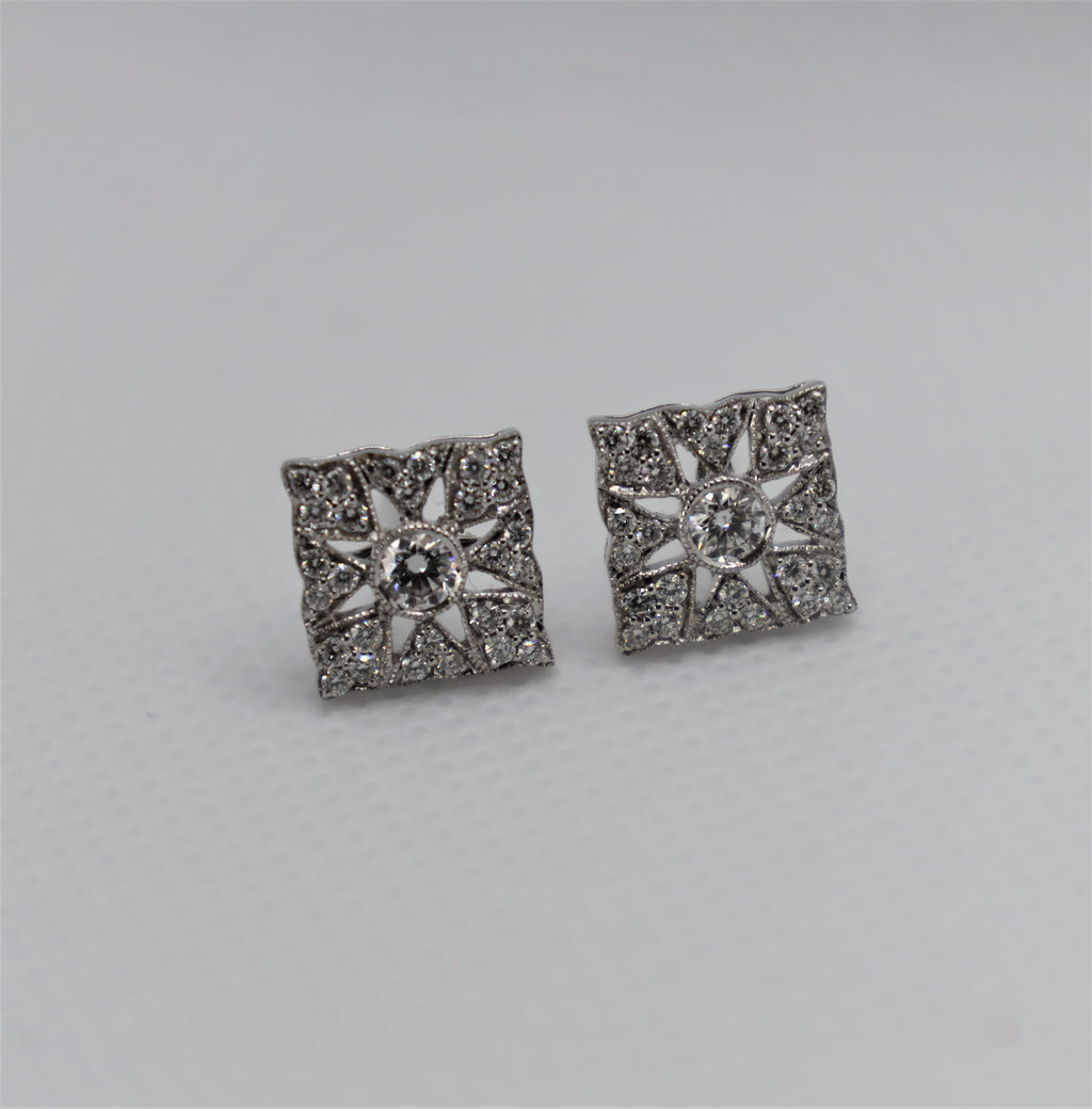 Premium white gold diamond earrings with brilliant sparkle
