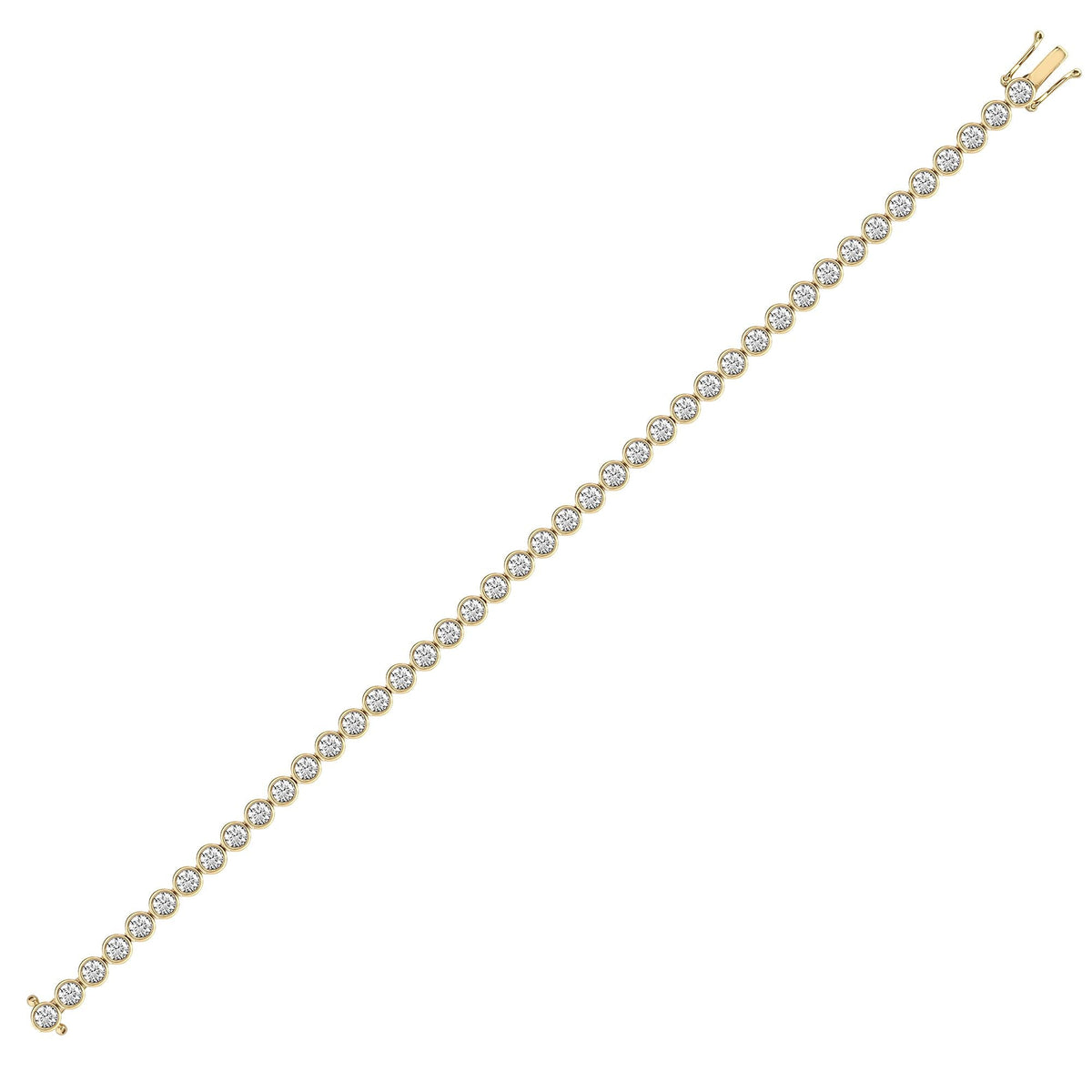 2ct Yellow Gold Diamond Tennis Bracelet  Chic Design