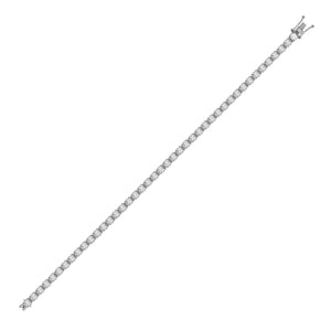 18ct White Gold 3ct Claw Set Diamond Line Bracelet