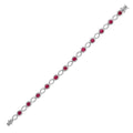 White Gold Diamond and Ruby Bracelet Luxury