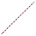 Ruby and Diamond Bracelet in 18ct White Gold