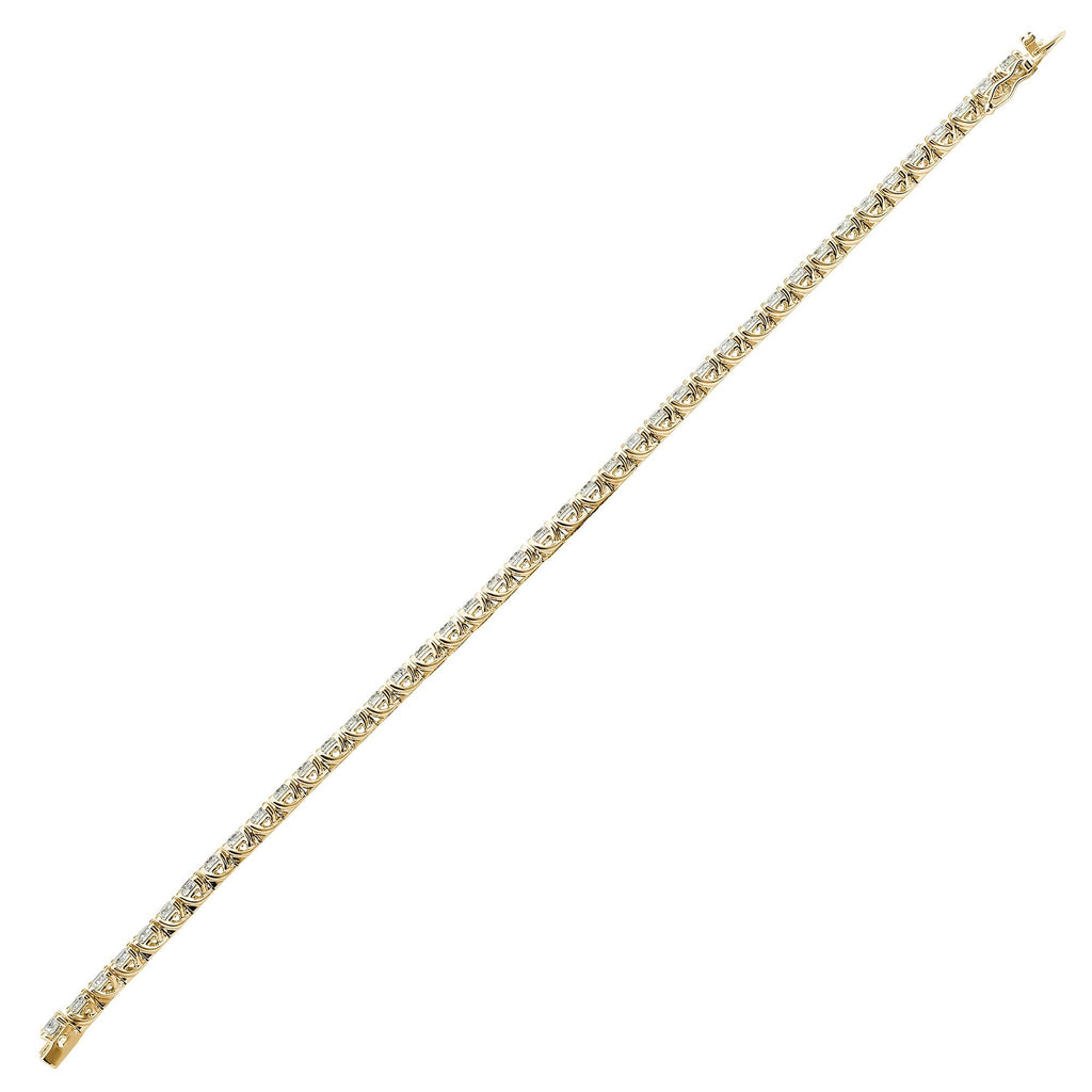 1ct Yellow Gold Diamond Tennis Bracelet