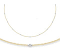 18ct White And Yellow Gold Diamond Chain Necklace 0.57ct by the yard 24 inch