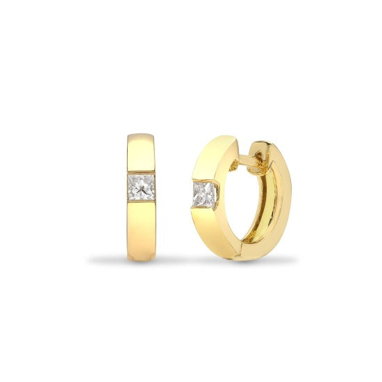 18ct Yellow Gold Diamond Earrings