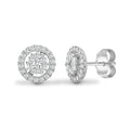 0.65ct Diamond Cluster Earrings