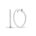 18ct White 0.64ct Diamond Claw Full Set Hoop Earrings