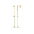 18ct Yellow 0.26ct Diamonds By The Yard Drop Earrings