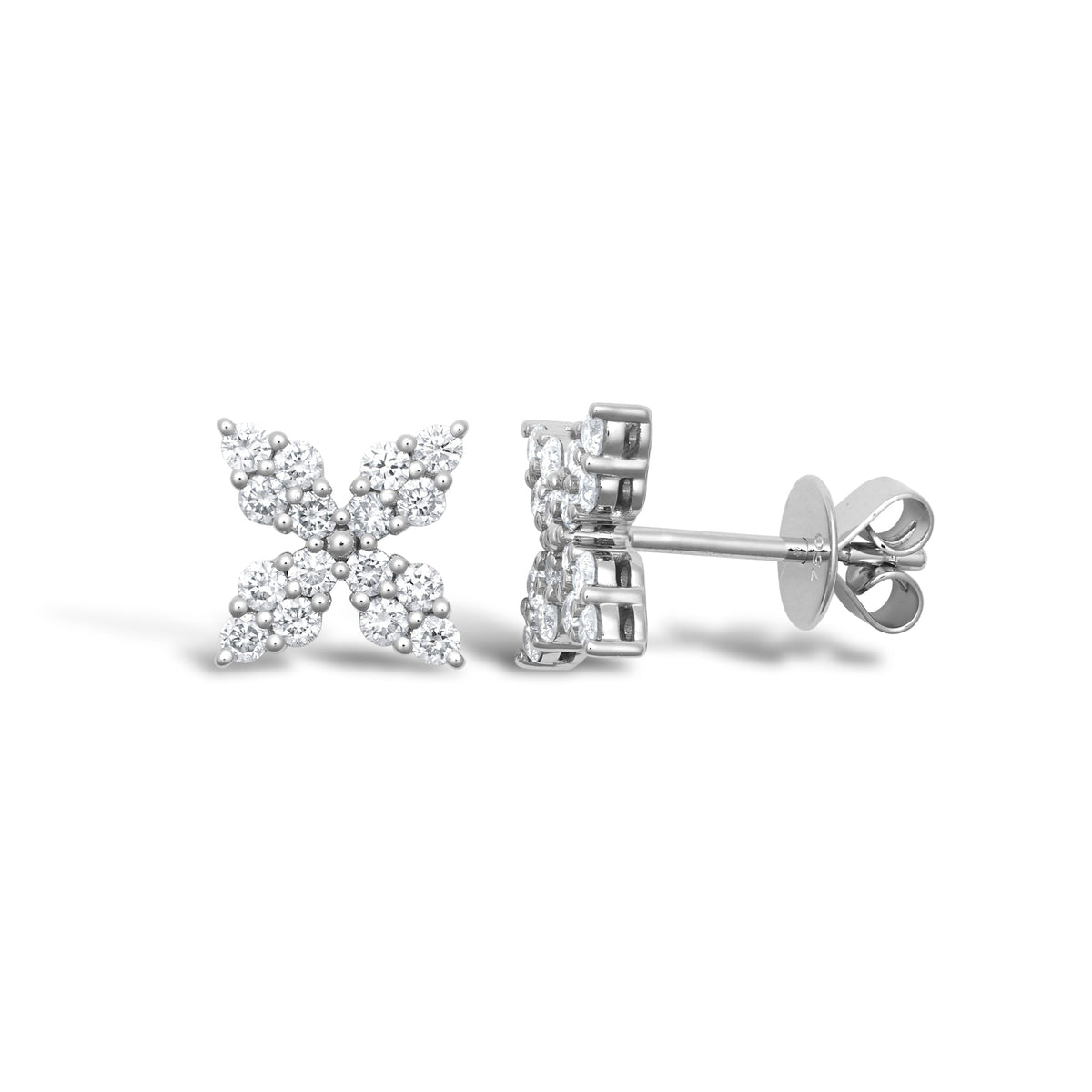 0.50ct Flower Petal Diamond Earrings