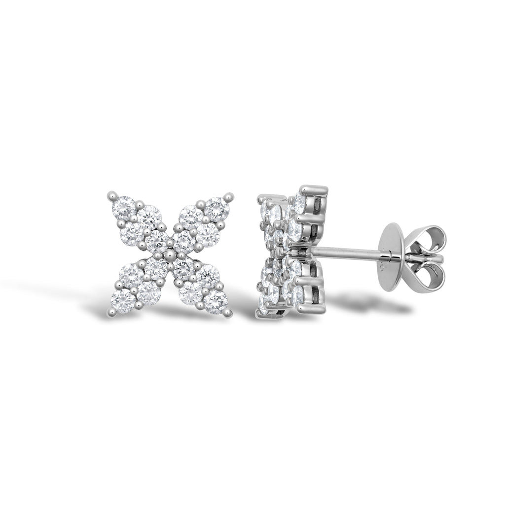 0.75ct Flower Petal Diamond Earrings