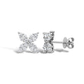 0.75ct Flower Petal Diamond Earrings