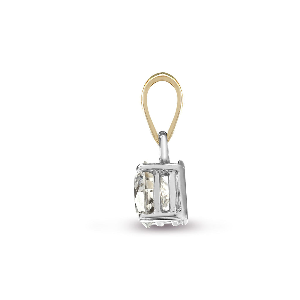 Pendentif en or jaune 18 carats serti griffes 35 points